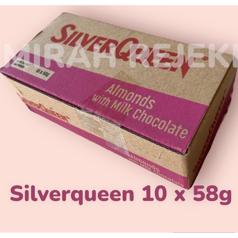 

Grosiran Murah COKELAT SILVERQUEEN ALMOND 58gr 1 BOX isi 1pcs grosir