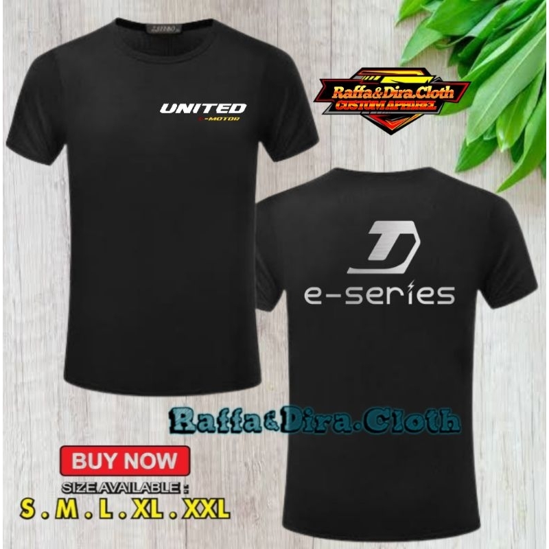 Kaos United E-Motor | Kaos Motor Listrik United E-Series | Katun Combed 30s Premium