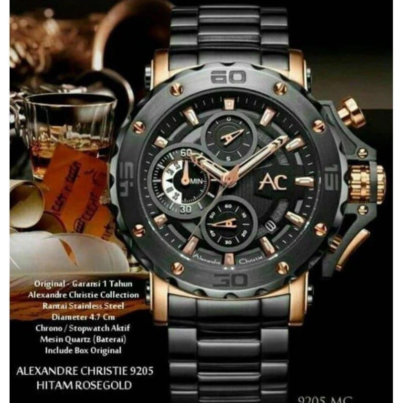 promo terbaru jam tangan pria alexandre christie ac 9205 garansi resmi 1tahun