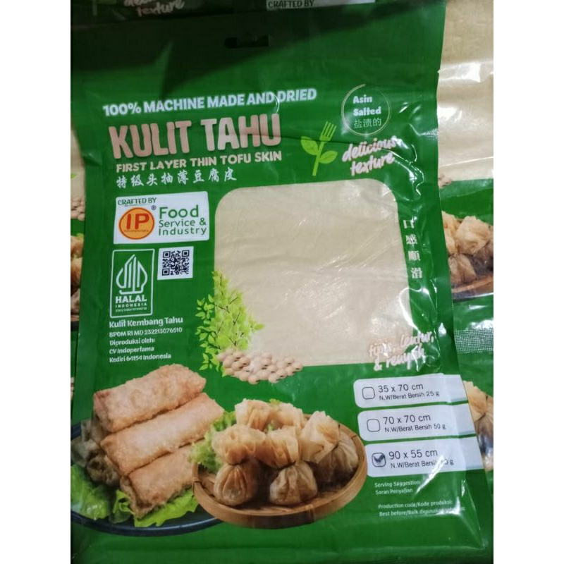 

Kulit tahu HALAL untuk ekado dimsum gohyong 55x90 cm 70x70 cm 35x70 cm