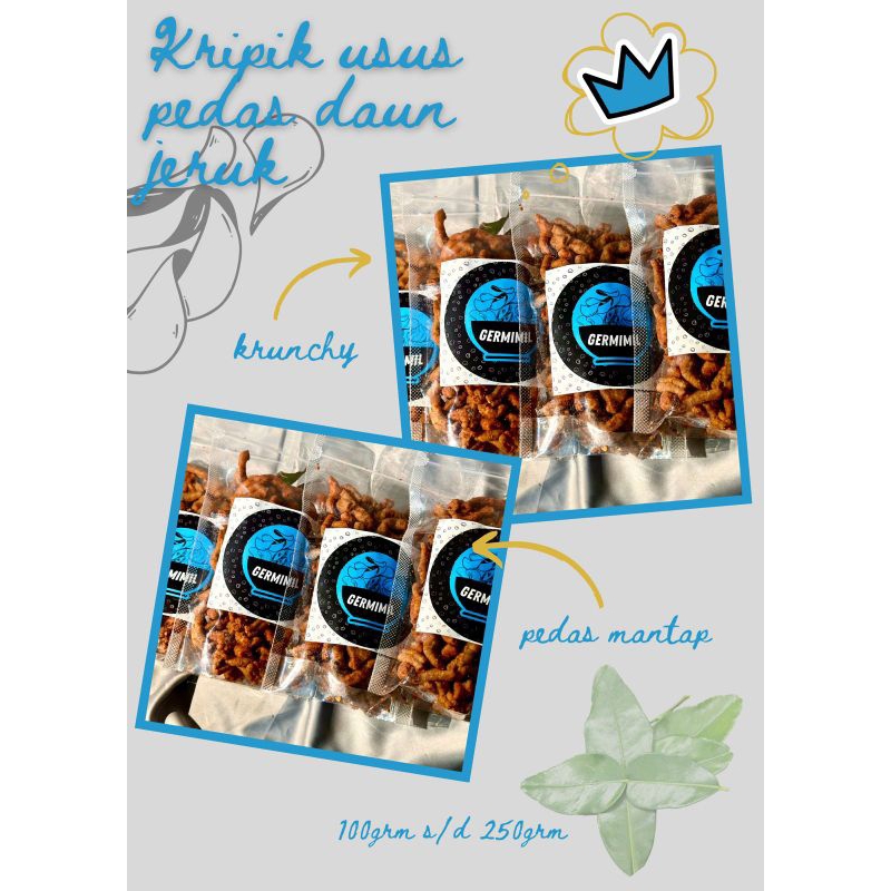 

kripik usus pedas daun jeruk