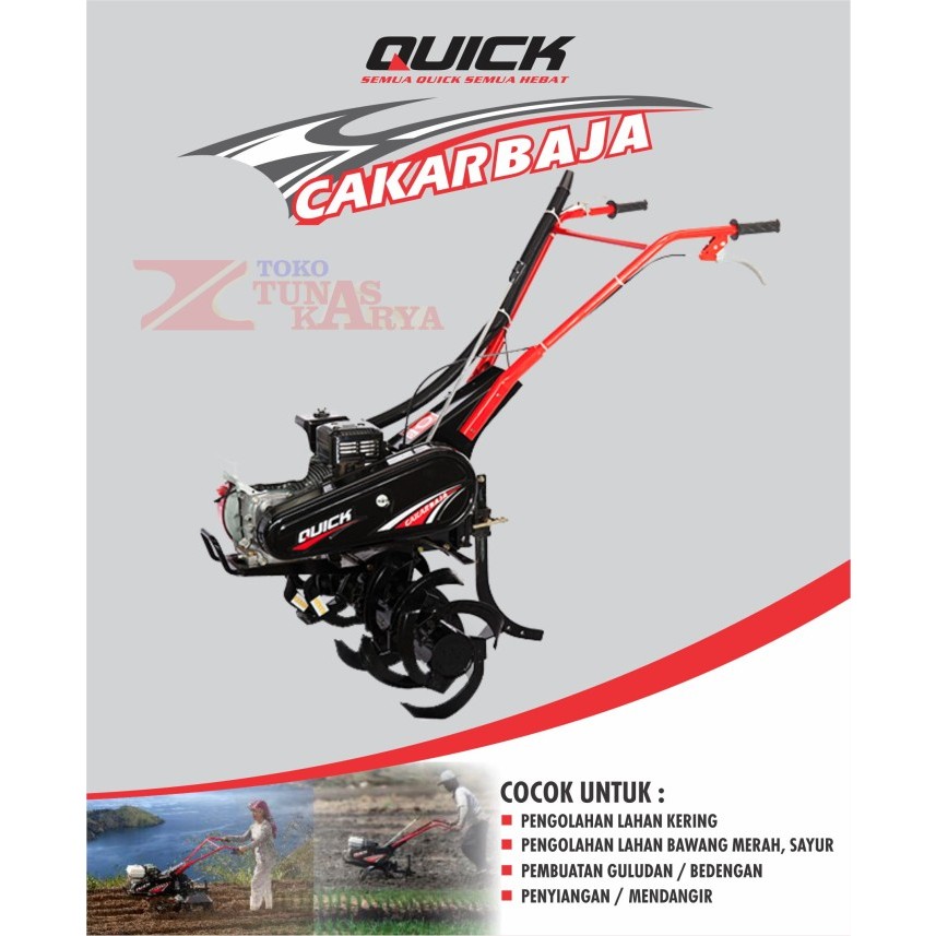 Mesin Quick Cakar Baja + Mesin Honda GX 200 Thailand