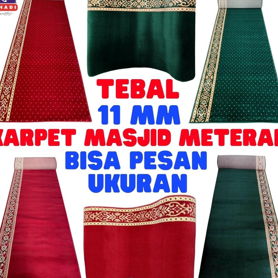 Harga Terendah Kualitas Terbaik Alhadi Karpet Masjid MIRGRA DYNABEL METERAN Ukuran 1 x 12cm Sajadah 