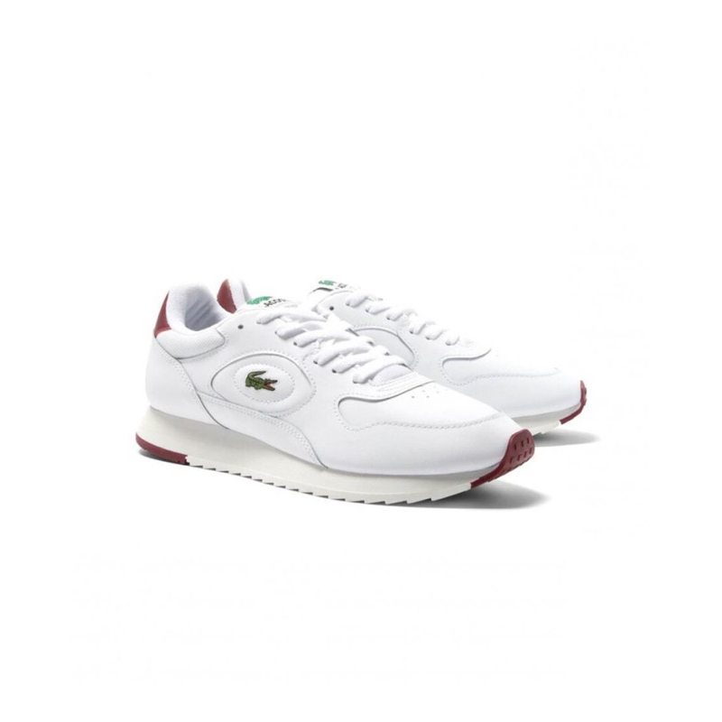 SEPATU MEN’S LACOSTE TRAINERS WHITE LEATHER ORIGINAL