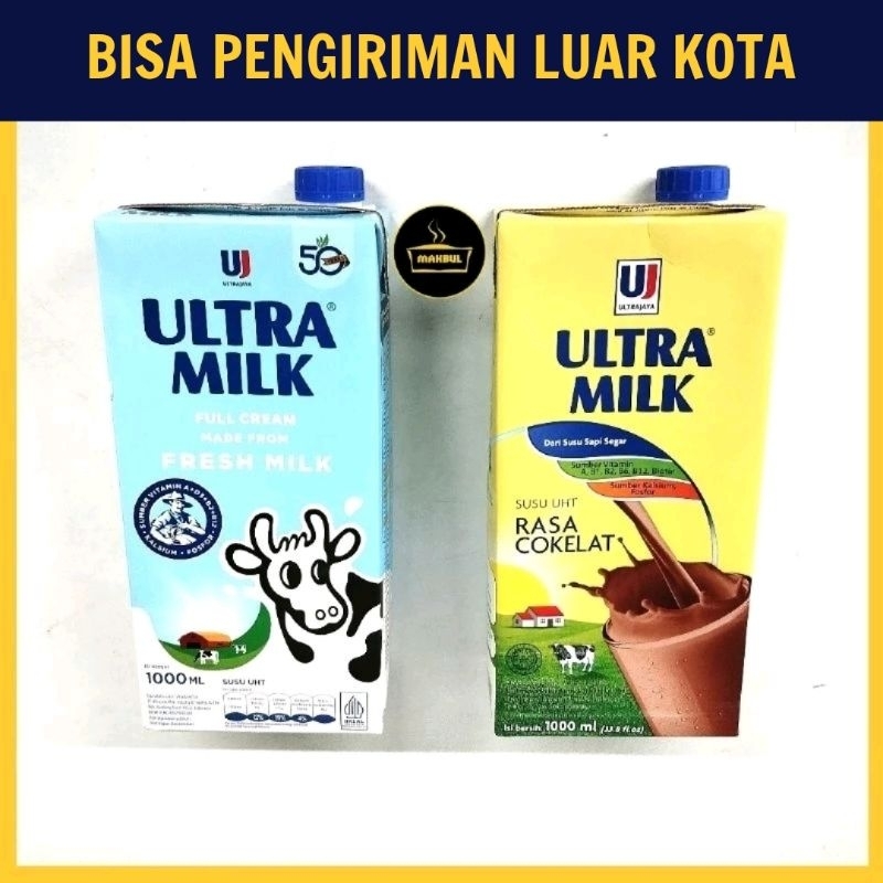 

Ultra Milk Full Cream, Rasa Cokelat Susu UHT 1000ml