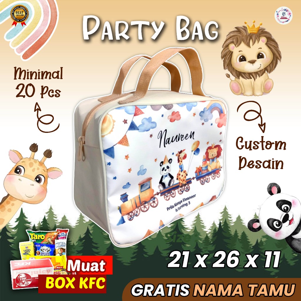 

PREMIUM MODEL PARTY BAG Tas Ultah Murah Di Bawah 15 Ribuan Tema Animal Cute Dan Bisa Custom Tema Cewek Cowok, Foto, Nama