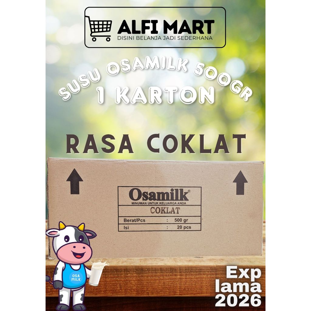 

(GROSIR RESELLER) SUSU OSAMILK 1 KARTON 500gr (20pcs) COKLAT