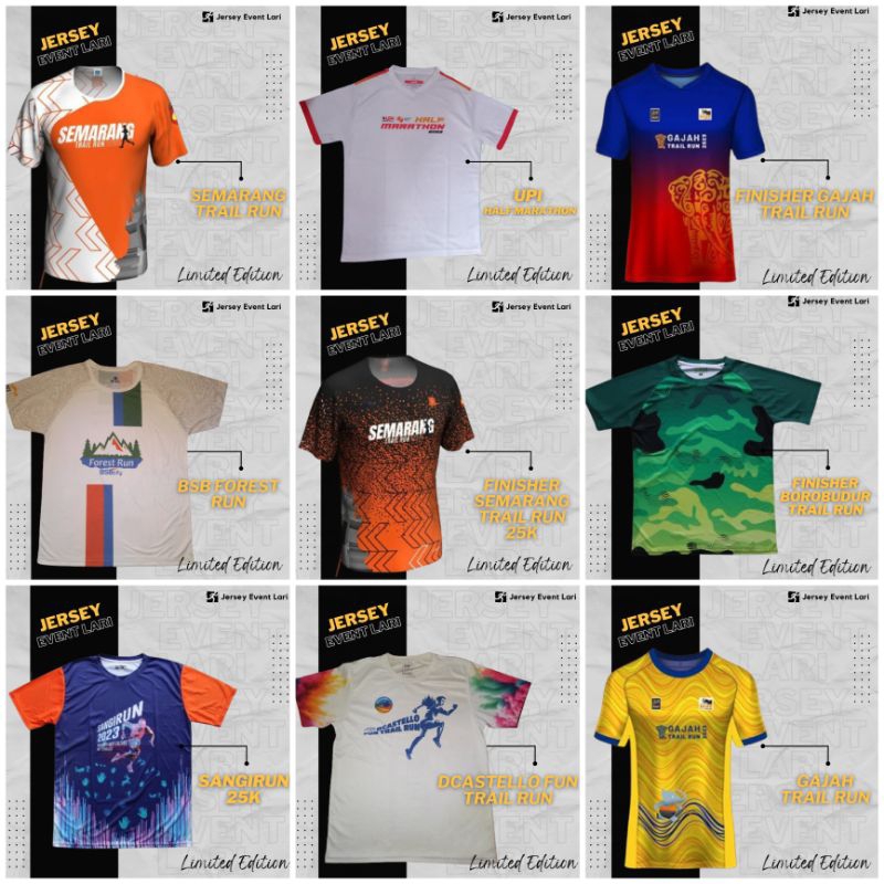Jersey lari / Jersey event lari / Kaos lari / Jersey running