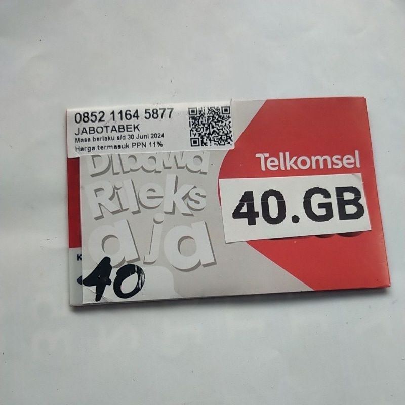 perdana telkomsel 40.GB SIAP