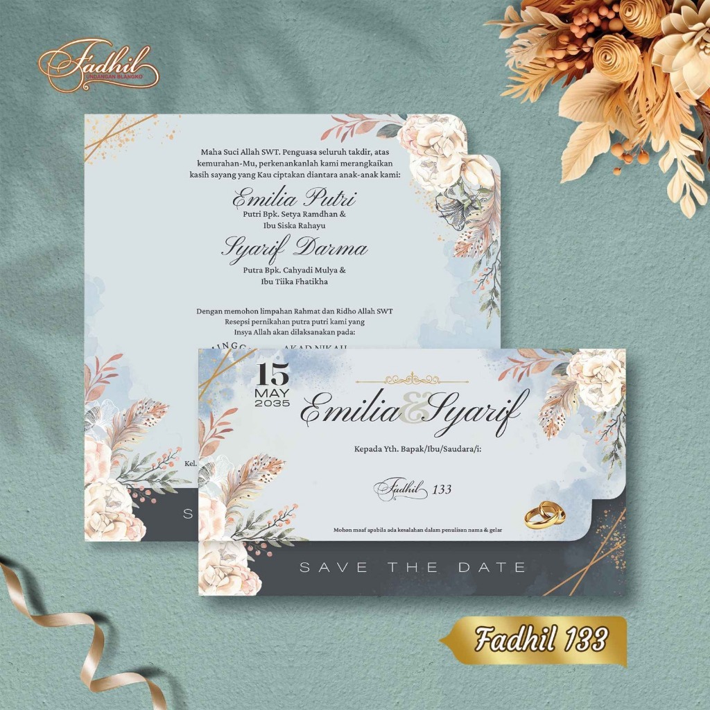Blangko Undangan Fadhil 133 | Kertas Kosong Murah | Blangko Undangan Murah|Blangko Kosong | Blangko 