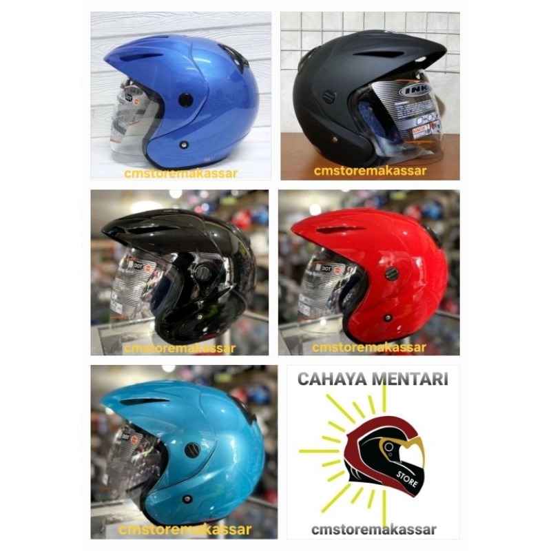 Helm INK CX22 Solid Half Face Original SNI INK CX 22 Pet Model Topi