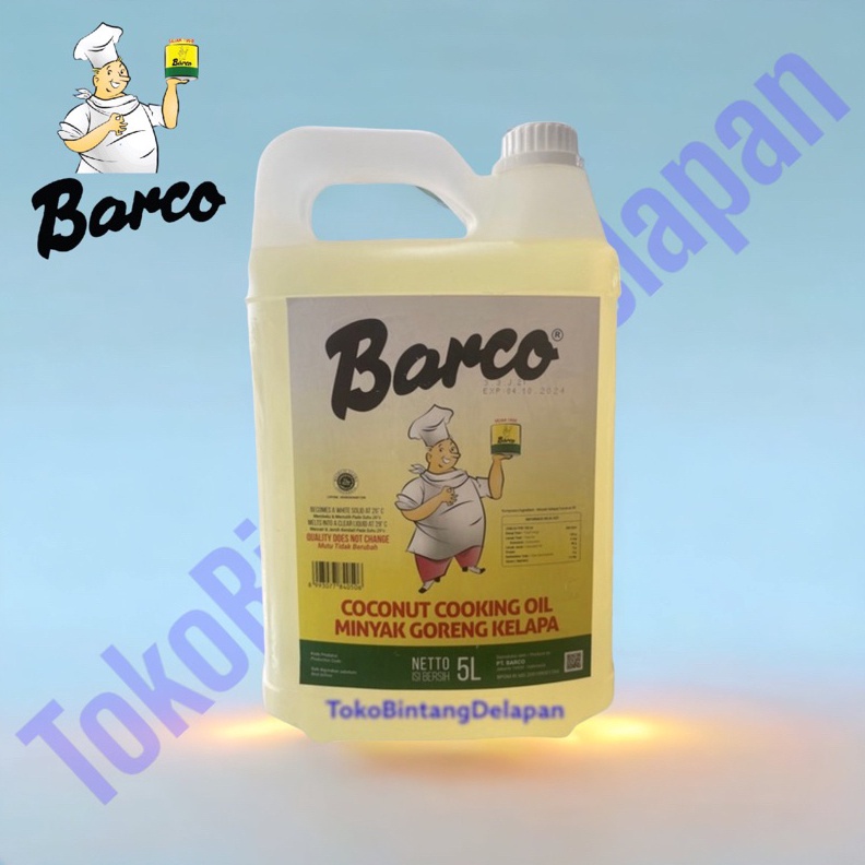 

1212 Fasion sale BARCO 5L Minyak Kelapa FREE BUBBLE WRAPUntuk Pengiriman Cargo grosir