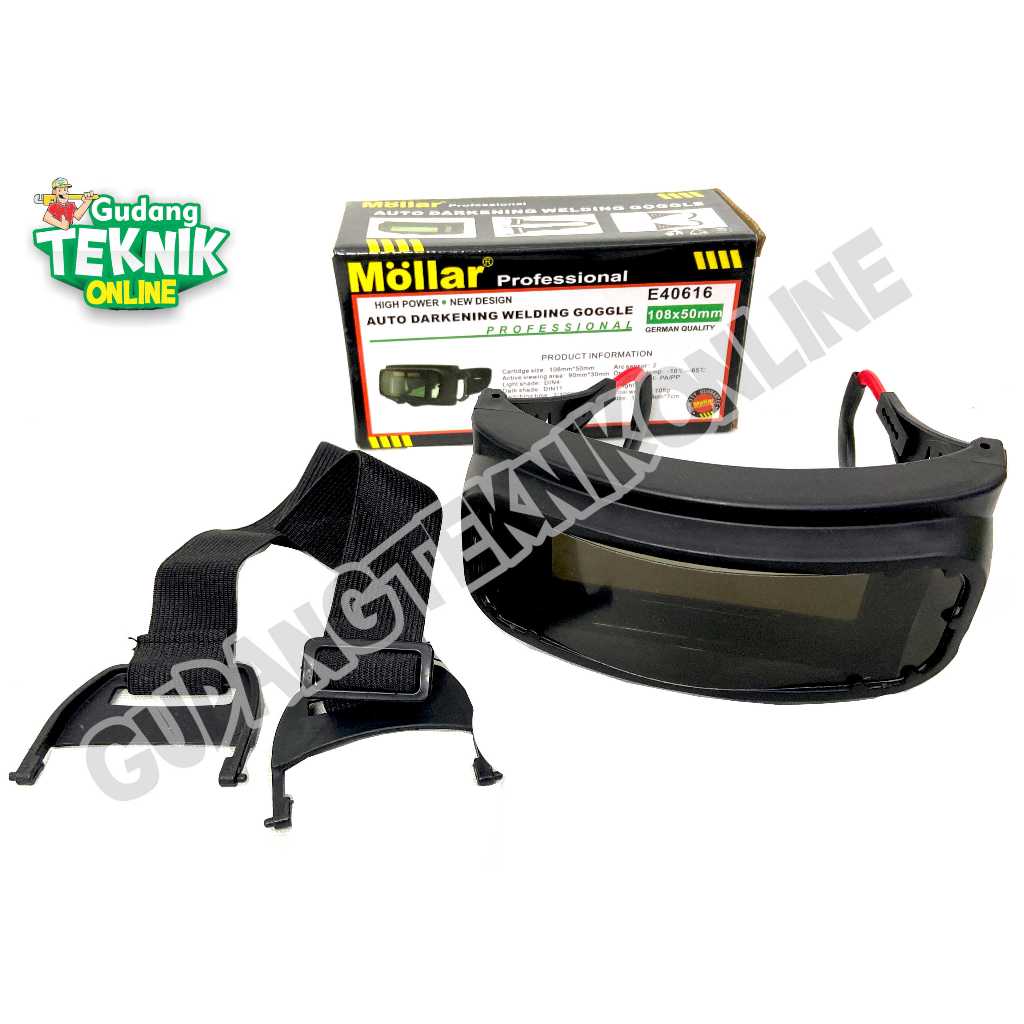 Kacamata Las Otomatis Gelap MOLLAR E40616 Goggle Auto Darkening Welding Dark E-40616 MOLLAR