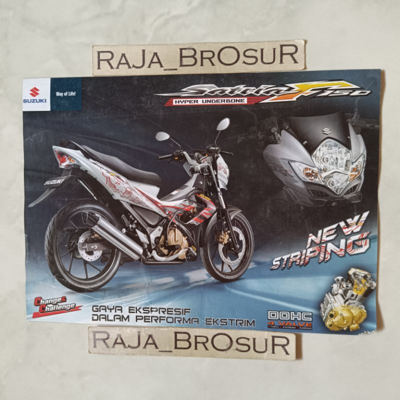 Poster brosur katalog flyer Suzuki Satria F 150/Satria F150/Satria FU 2011