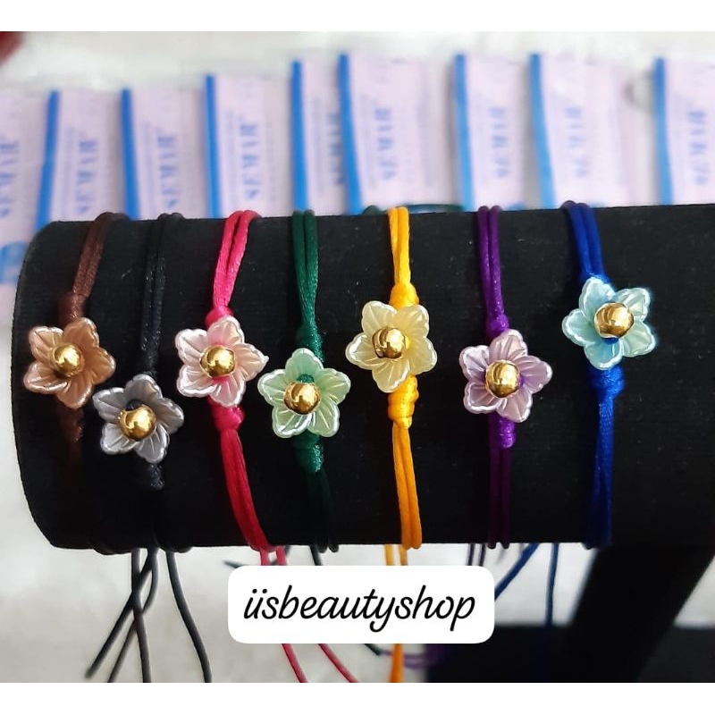 Gelang Tali Variasi Bunga Warna Emas 1pc 0,1gram Semar Jawa