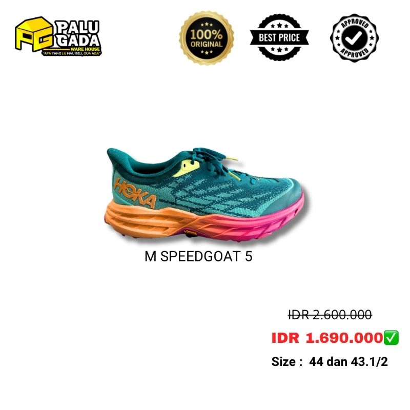 HOKA M SPEEDGOAT 5 (CUCI GUDANG)
