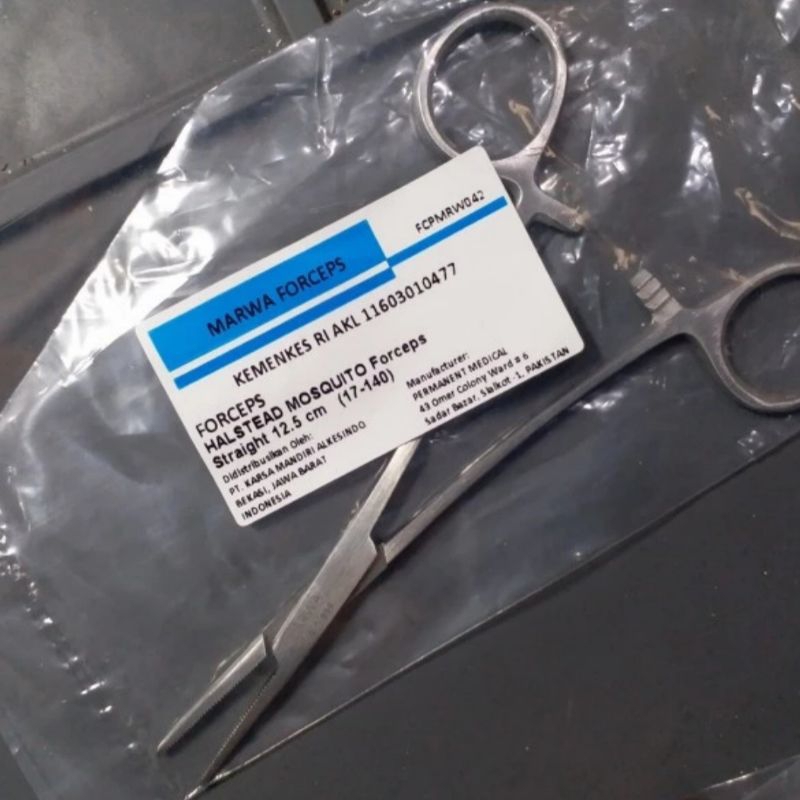 Gunting Operasi Mosquito Lurus/Bengkok 12cm Klem Arteri