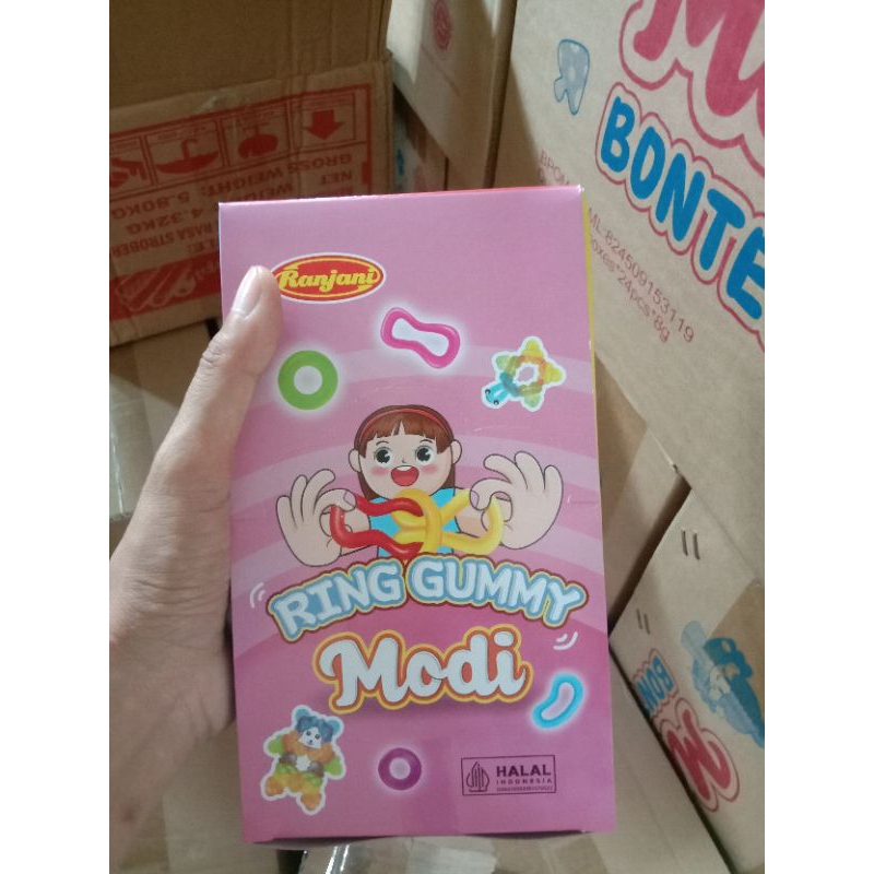 

permen Modi rung gummy 1 pcak isi 24 pcs harga 22.500