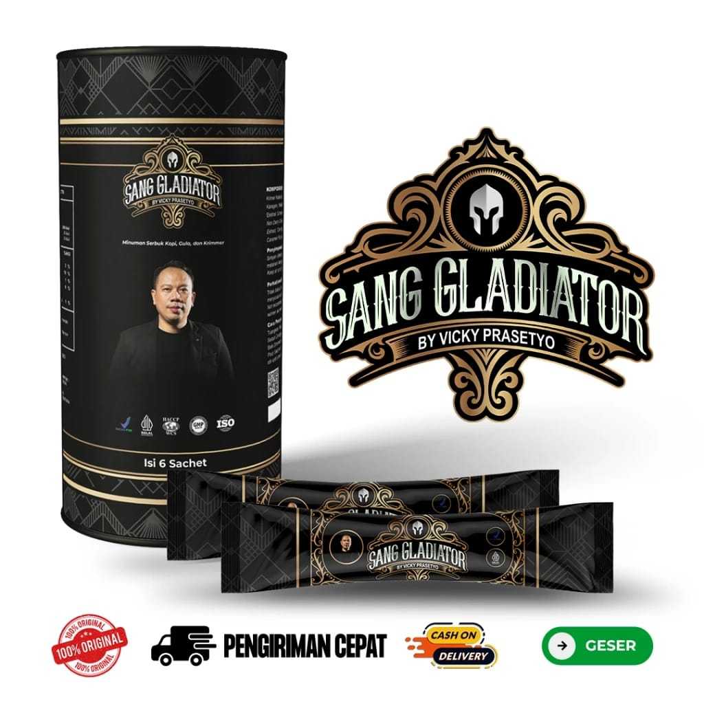 

Kopi Sang Gladiator by Vicky Presetyo | Kopi Herbal Kuat Tahan Lama