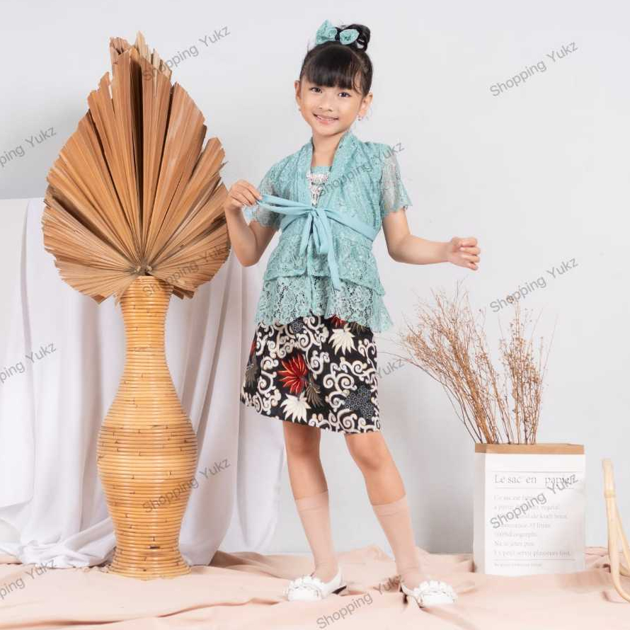 Kebaya Anak Tanggung Kebaya Anak SD Bali Set Kebaya Anak Perempuan Seragam Baju Kebaya Kartini Batik