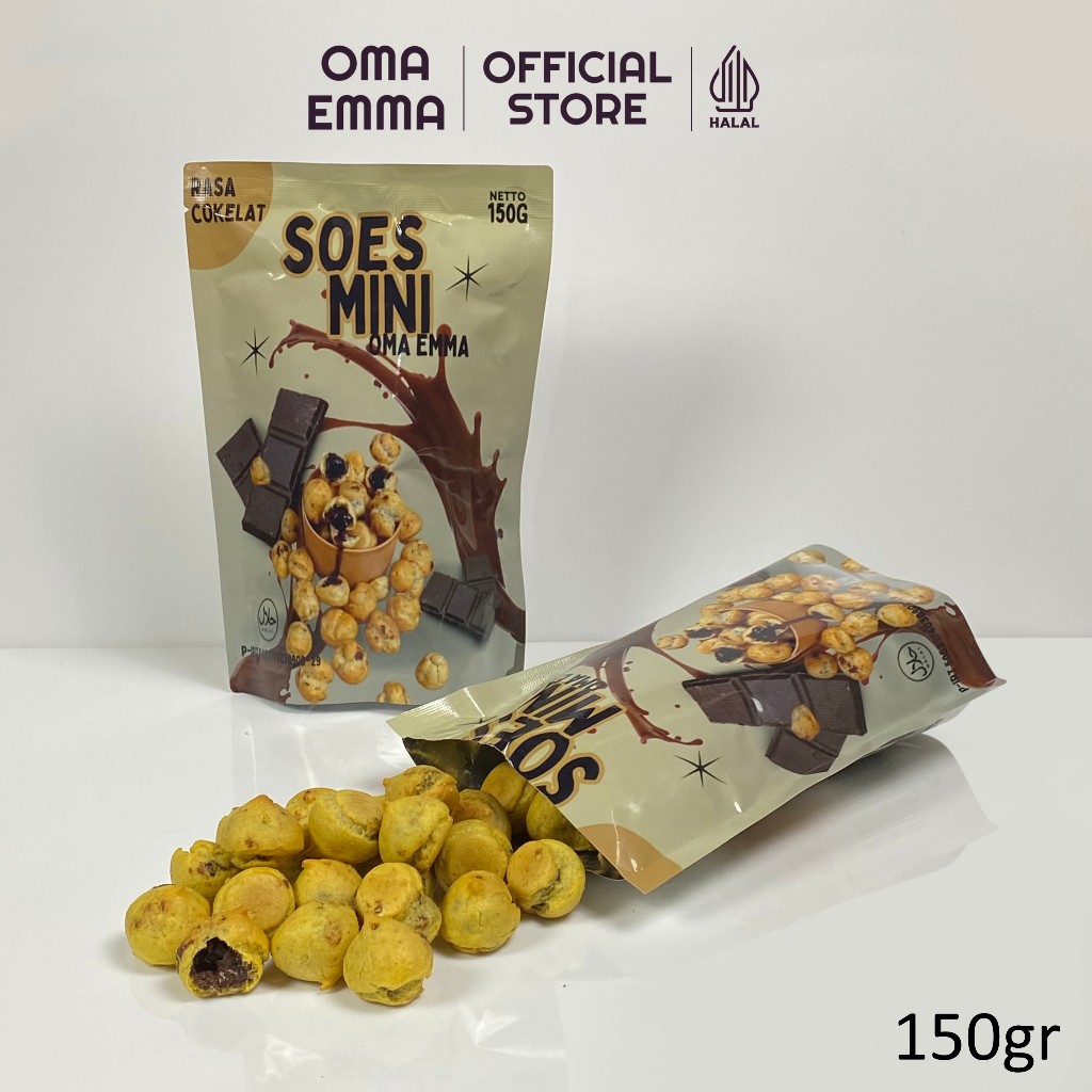 

OMA EMMA - SOES MINI RASA COKLAT / SOES KERING / SUS MINI / KUE SUS COKLAT 150GR