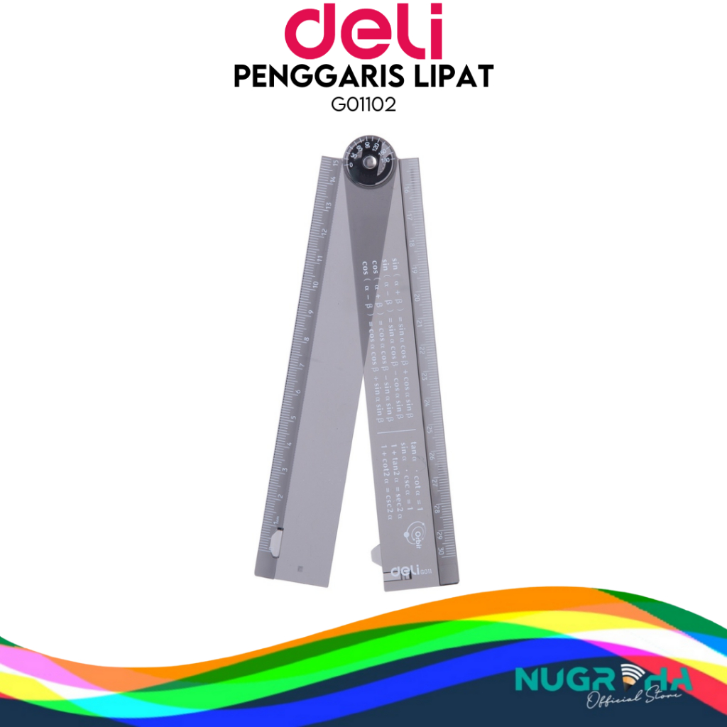 

Deli Foldable Ruler / Penggaris Transparan 30cm Dapat Dilipat Tidak Mudah Patah EG01102
