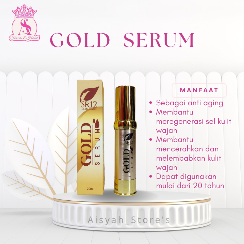 GOLD SERUM SR12 / Serum Antiaging Kulit Kencang Cerah & Glowing Flek Hitam Hilang BPOM Cod