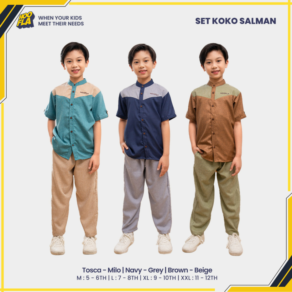 Setelan Baju Koko Celana Anak Laki Laki Muslim