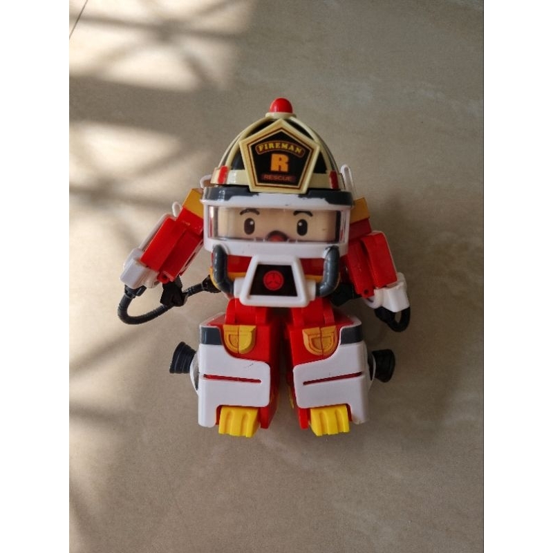action pack robocar poli Roy fire truck super rescue team transformation robot transform mainan anak