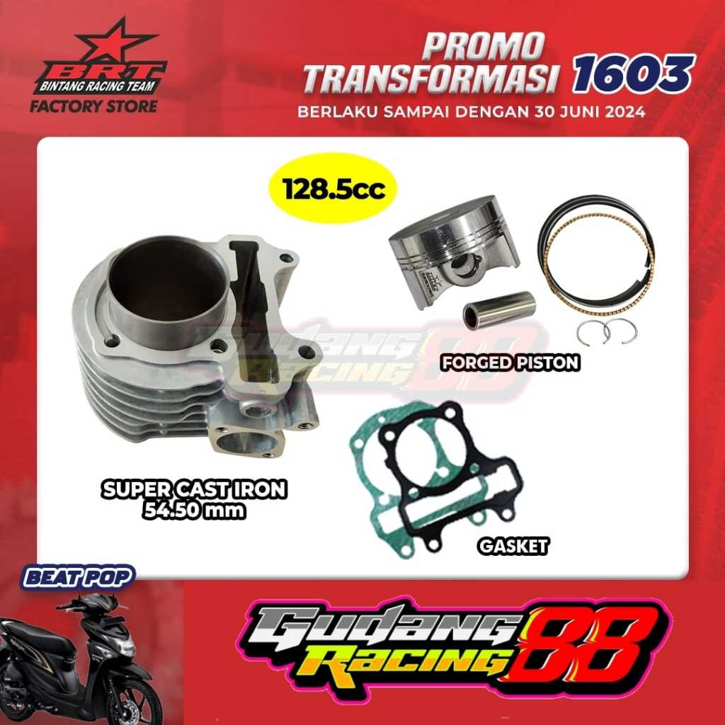 PAKET BORE UP BRT BORING BRT BLOK CAST IRON BRT BLOCK CASTING IRON BRT HONDA BEAT POP BEAT ESP BEAT 