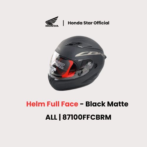 Honda ORI KYT CBR Helm Helmet Full Face - BLACK MATTE HITAM DOFF
