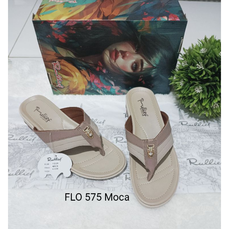 Sandal Wanita Rullief FLO 575 Mocca