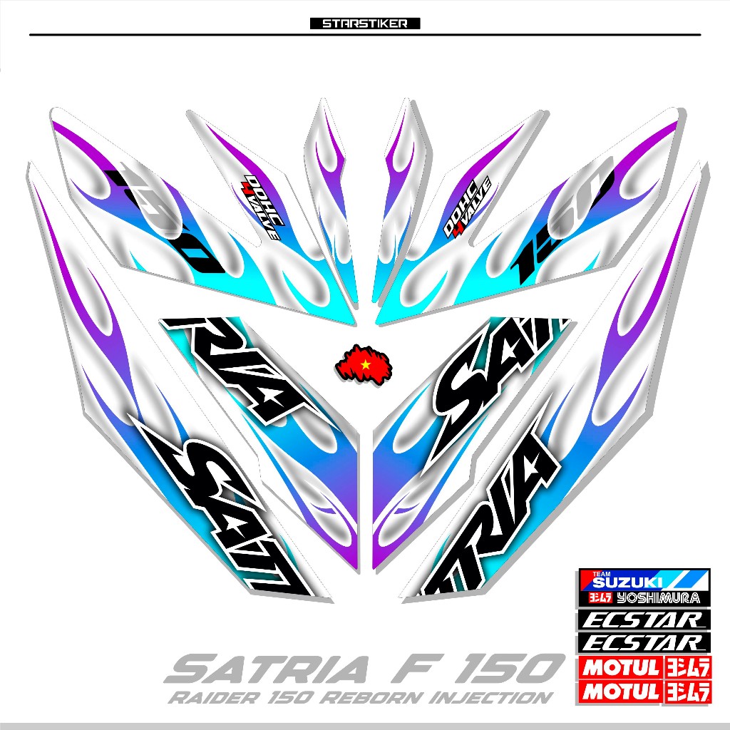 Striping Satria Injeksi 150 Motif X9/Stiker/Sticker/Variasi/2016/150 FI 2016/Limited Edition/King Dr