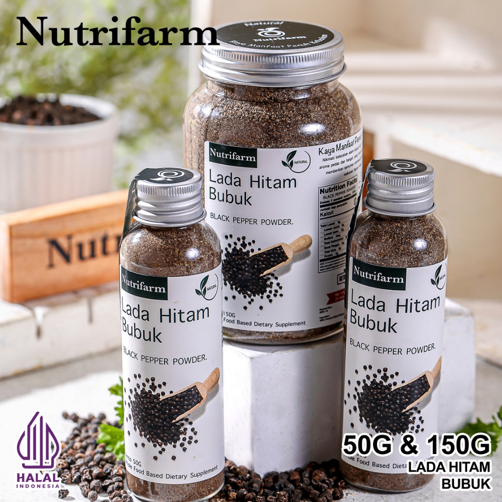 

NUTRIFARM LADA HITAM BUBUK BIJI KASAR BUBUK KASAR 50 GR 150 GR