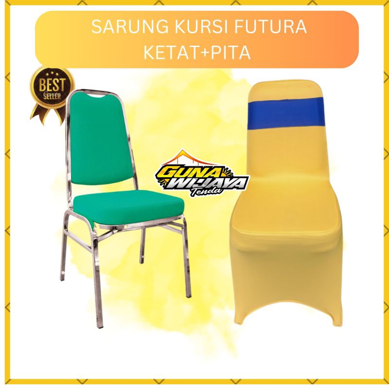 Sarung Kursi Futura Ketat (+Pita)/Sarung Kursi Futura/Cover Chair/Bungkus kursi