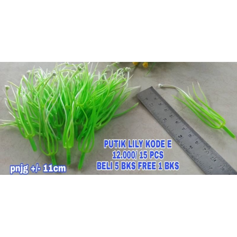 putik bunga plastik putik bunga hijau putik bunga stoking putik bunga lili E putik bunga imitasi