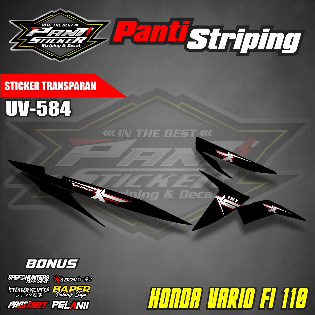 Striping Transparan Vario 110 Fi  Motif Simple Proper Modifikasi