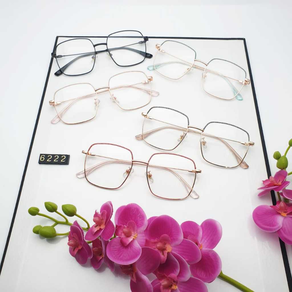 FRAME 6222/KACAMATA FASHION WANITA/PRIA BENING NORMAL/KACAMATA BESI TITANIUM/FRAME KACAMATA/