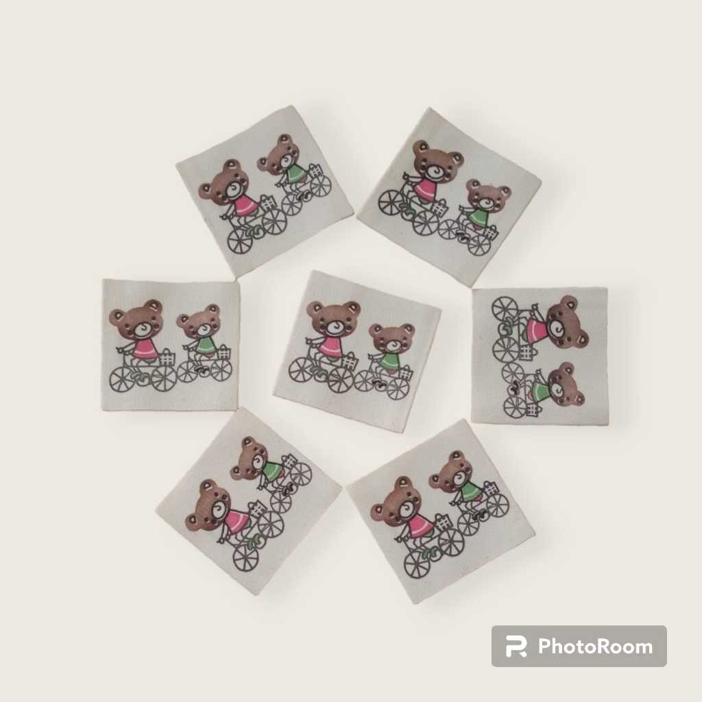 

Label katun sepeda beruang (10 pcs)