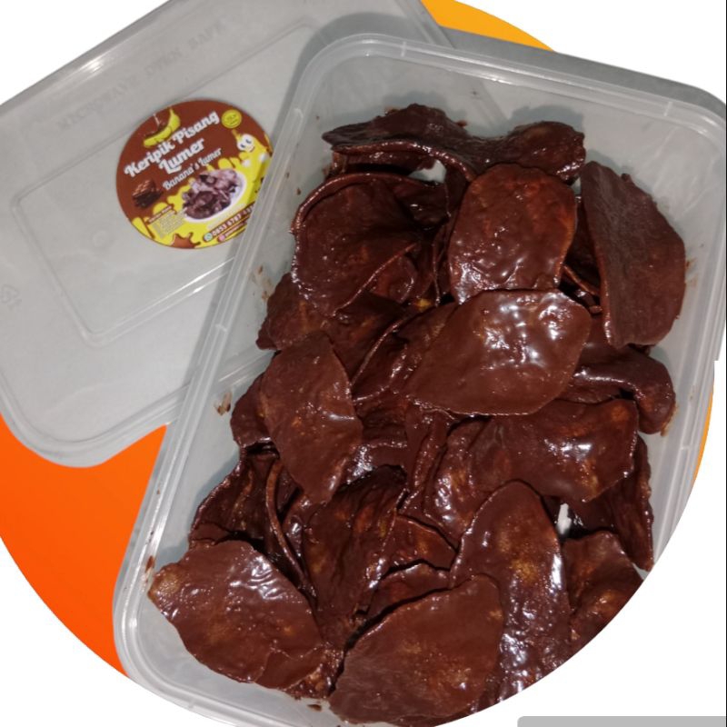 

keripik pisang coklat lumer box 500 ml keripik pisang coklat lumer renyah by Bananas Lumer