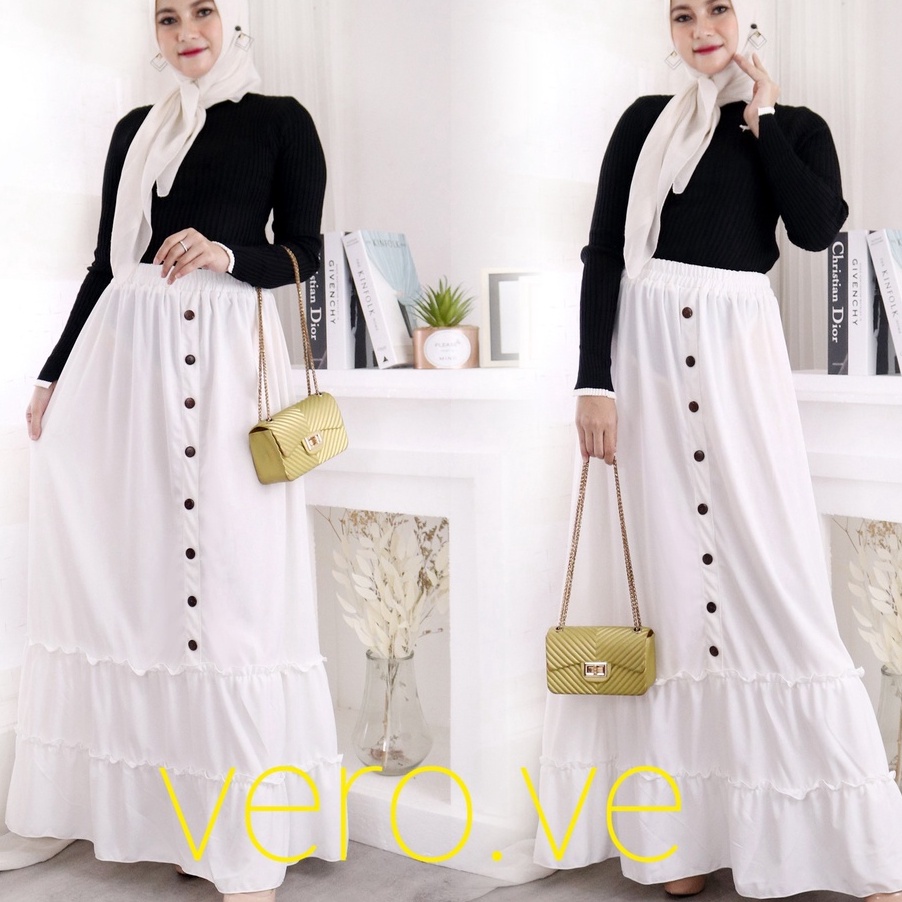 Terlaris Rok panjang Kancing Rok cabang Kerutan Rok mayungPayung Rok muslim Plisket Terbaru Terlaris