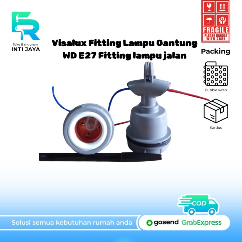 Visalux Fitting Lampu Gantung Keramik / Fitting  Lampu Keramik Jalan WD E27