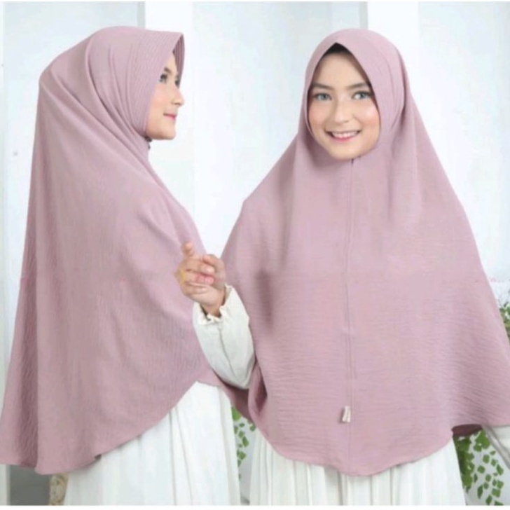 XC26619 Jilbab Hijab Crinkle Pet Antem Size L Bergo Crinkle Pet Antem Terbaru