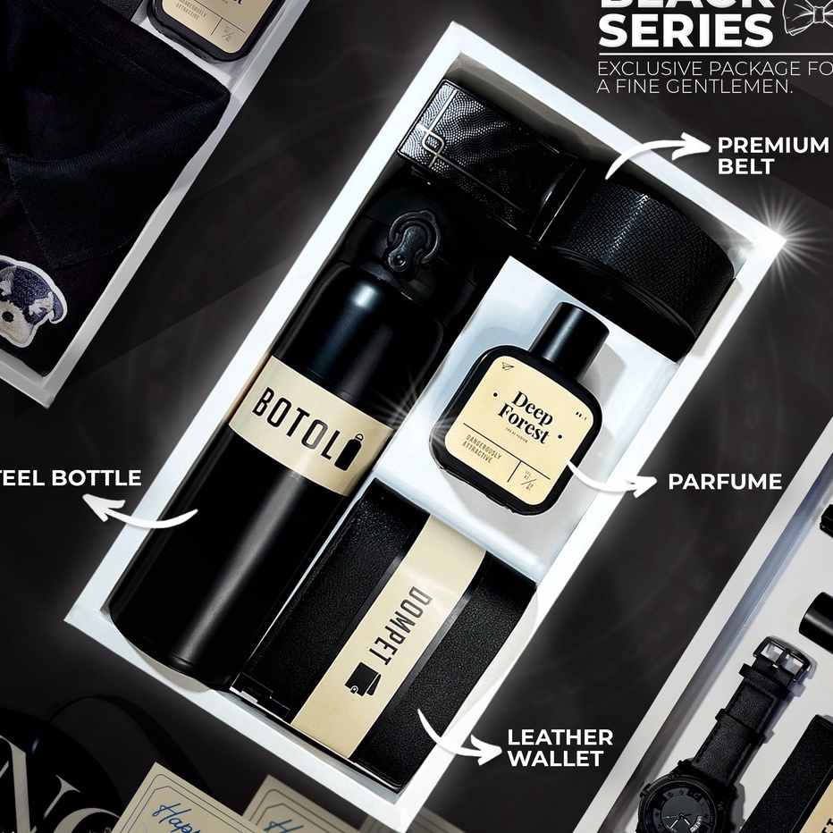 

HOT hampers cowok gift box hadiah ulang tahun black edition