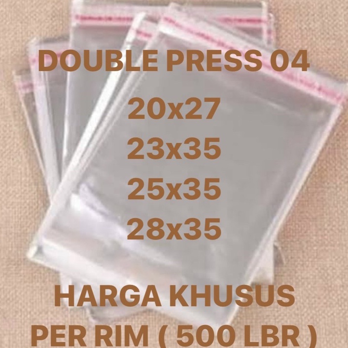 

Sentuhan Pribadi untuk Setiap Perayaan 5 PCS 1 RIM PLASTIK OPP BAJU HIJAB 4 SEAL DOUBLE PRESS 2x27 23x35 25x35 28x35