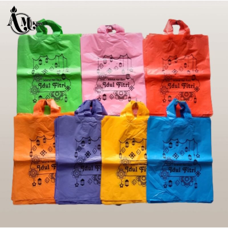 

Plastik Hantaran lebaran idul Fitri [ 10pcs ], soft hadle lebaran ukuran 30x40x10cm