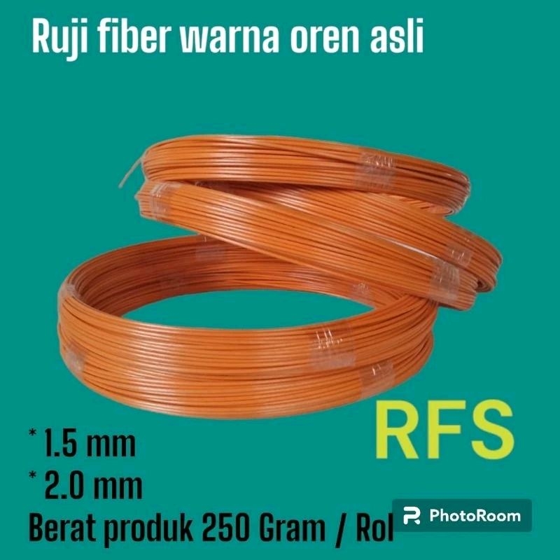 Ruji fiber 2mm 1,5mm warna orange  ruji untuk kandang burung