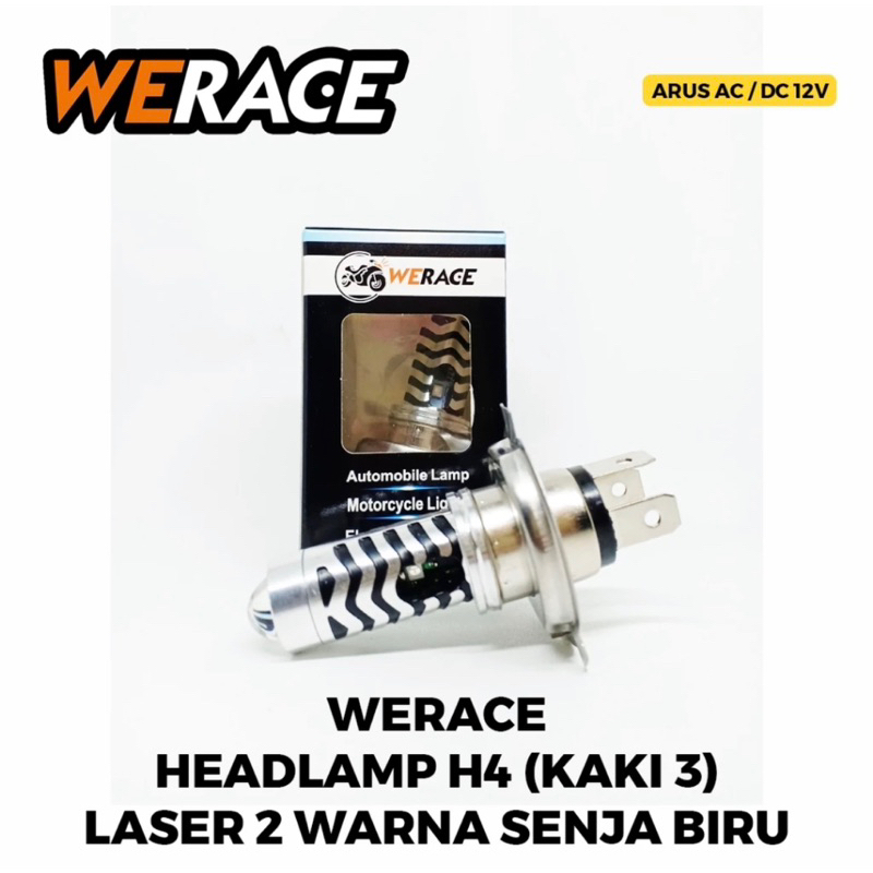 LAMPU LED LASER SOKET H4 LAMPU LED LASER H4 SENJA BIRU LAMPU UTAMA H4 LAMPU LED BOHLAM LASER H4 LAMP