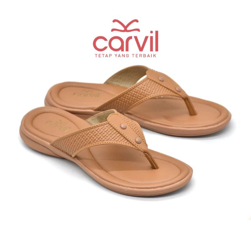 CARVIL Sandal Flat Wanita Sendal Flat Shoes Wanita Teplek Jepit