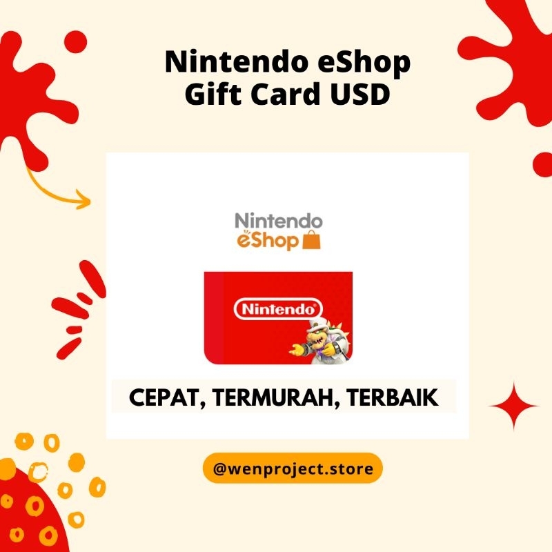 Nintendo eShop Gift Card USD $,10$, 20$ 35 $